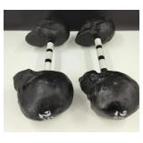 Custom-Made Cast-Iron Skull Head 25lb Weights
