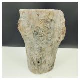 Vintage Cement Vase Made to Look Like a Log