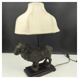 Vintage Metal Ram Table Lamp