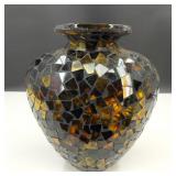 Vintage Stained Glass Mosaic Vase