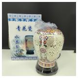 New-Chinese Porcelain Himalayan Salt Lamp