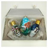 Signed Hand Painted Christmas Ornaments