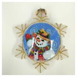 Beautiful Signed Hand Painted Snowflake Ornament