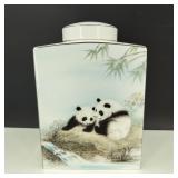 Vintage Hand Painted Asianera Bone China Jar