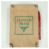 Flower Press w/ Advertisements & Pressed Leaves