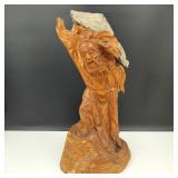 Vintage Hand Carved Bodhidharma Statue