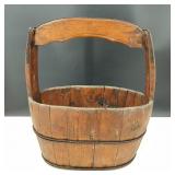 Antique-Rustic Village Basket with Ironwork