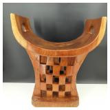 Vintage Hand Carved Wood Stool