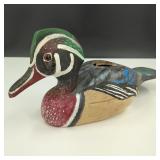 Vintage Wood Carved and Hand Painted Mallard Duck