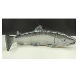 Handmade Pottery Chinook Salmon Sculpture-Signed