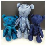 Vintage Hand Sewn Satin Fabrice Bears