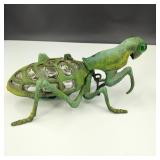 Large Japanese Cast-Iron Praying Mantis Lantern