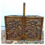 Vintage/Antique Chinese Hand Carved Wooden Chest