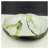 Vtg Ceramic Platter with an Asian Bamboo Design