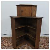Vintage Wooden Corner Shelf Book Nook