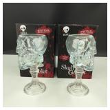 Fancy Glass Skull Goblets