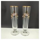 VTG Lindemans Merchant du Vin Belgian Beer Glasses