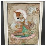 Vintage Hand Painted Hindu Art on Cloth
