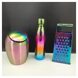Rainbow Cheese Grater, Water Bottle, Mini Garbage