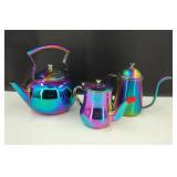 Rainbow Stainless-Steel Personal Sized Tea Kettles