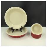 Goodcook Stoneware 9" Pie Dishes and Dessert Bowls