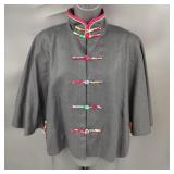VTG Chinese Tang Suit Jacket w/ Red Floral Lining