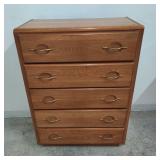 Vintage 5-Drawer Wood Dresser