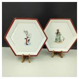 VTG Hand Painted Asianera Chinese Porcelain Plates