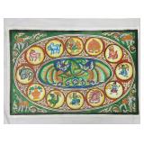 Vintage Hand Painted Hindu Art on Cloth