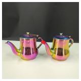 New & Used Mini Rainbow Iridescent Teapots