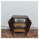 Vintage Wooden Magazine End Table