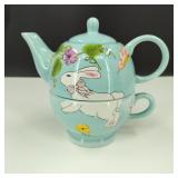 Gates Ware by Laurie Gates Bunny Teapot & Cup