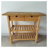 Ikea Birch Wood FORHOJA Kitchen Cart
