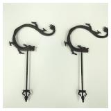 Vtg Wrought Iron Birdcage Dragon Bird Cage Hooks