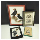 Vintage Puffin Wall Art Hangings