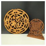 VTG Hand Carved Wooden Chinese Art
