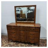 1950s/1960s French Provencial Dresser with Mirror