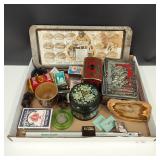 VTG Trinkets, Playing Cards, Matches, Tins, ETC