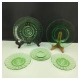 VTG Uranium Glass Dessert and Salad plates