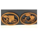VTG Burwood Products Wooden Carved Plaques