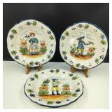 Vintage Jay Willfred French Quimper Style Plates