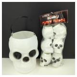 Blinky Skulls Party Favors & Trick-Or-Treat Bucket