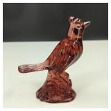 VTG Mosser Red Amberina Glass Cardinal Bird
