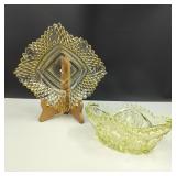 Imperial NuCut Glass Dish/Diamond Point Glass Dish