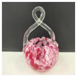 Vintage Hand Blown Mercari Glass Basket