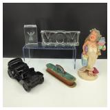 Antique Buffer Fostoria "Mom" & More