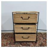 Small 3-Drawer Seagrass Wicker Storage Unit