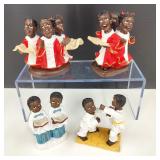 VTG Hand Painted Resin African Boy & Girl Figures