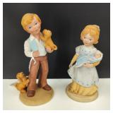 1981 Porcelain AVON Boy and Girl Figurines