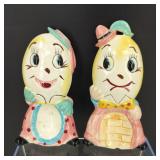 Anthropomorphic Mr/Mrs Humpty Dumpty Spoon Rest